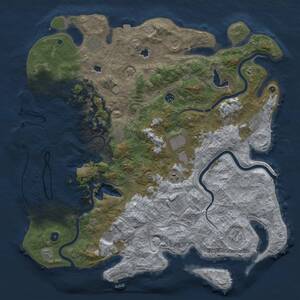 Thumbnail Rust Map: Procedural Map, Size: 4960, Seed: 111, 17 Monuments
