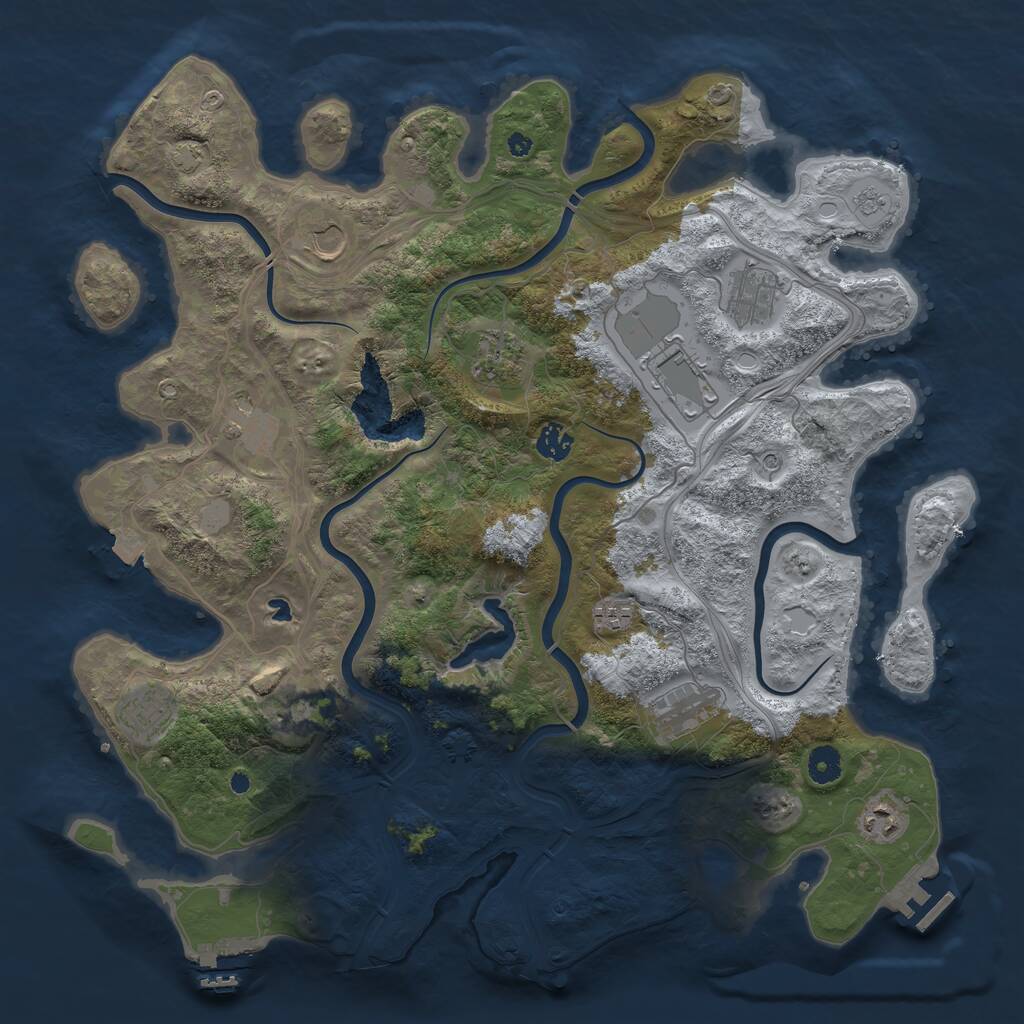 Rust Map: Procedural Map, Size: 4250, Seed: 92475, 17 Monuments