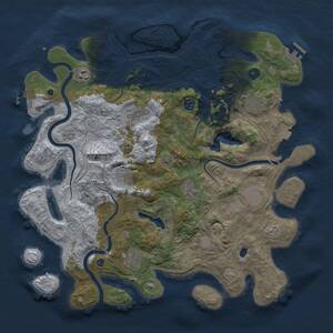 Thumbnail Rust Map: Procedural Map, Size: 4250, Seed: 1011965437, 15 Monuments
