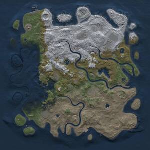 Thumbnail Rust Map: Procedural Map, Size: 4500, Seed: 595866669, 15 Monuments