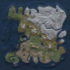 Thumbnail Rust Map: Procedural Map, Size: 4250, Seed: 423327918, 16 Monuments