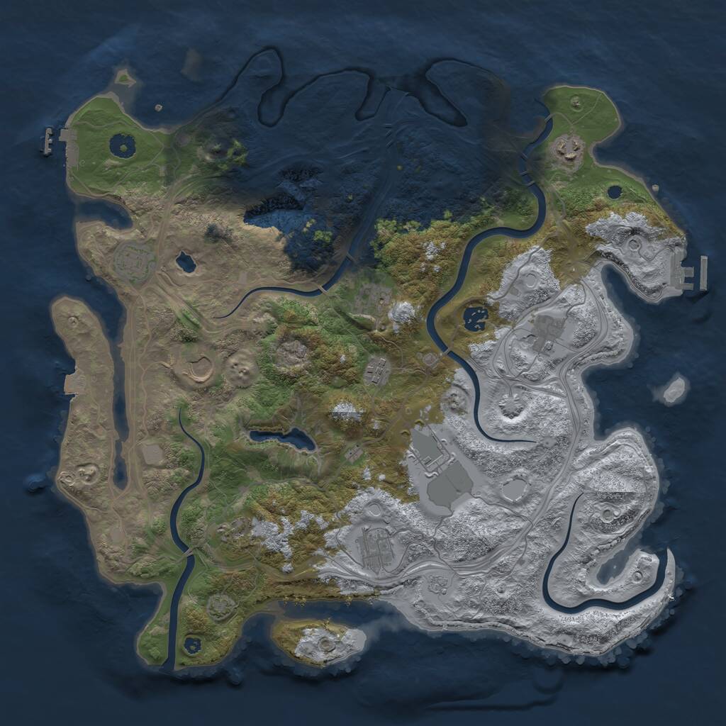 Rust Map: Procedural Map, Size: 4250, Seed: 2052026, 16 Monuments