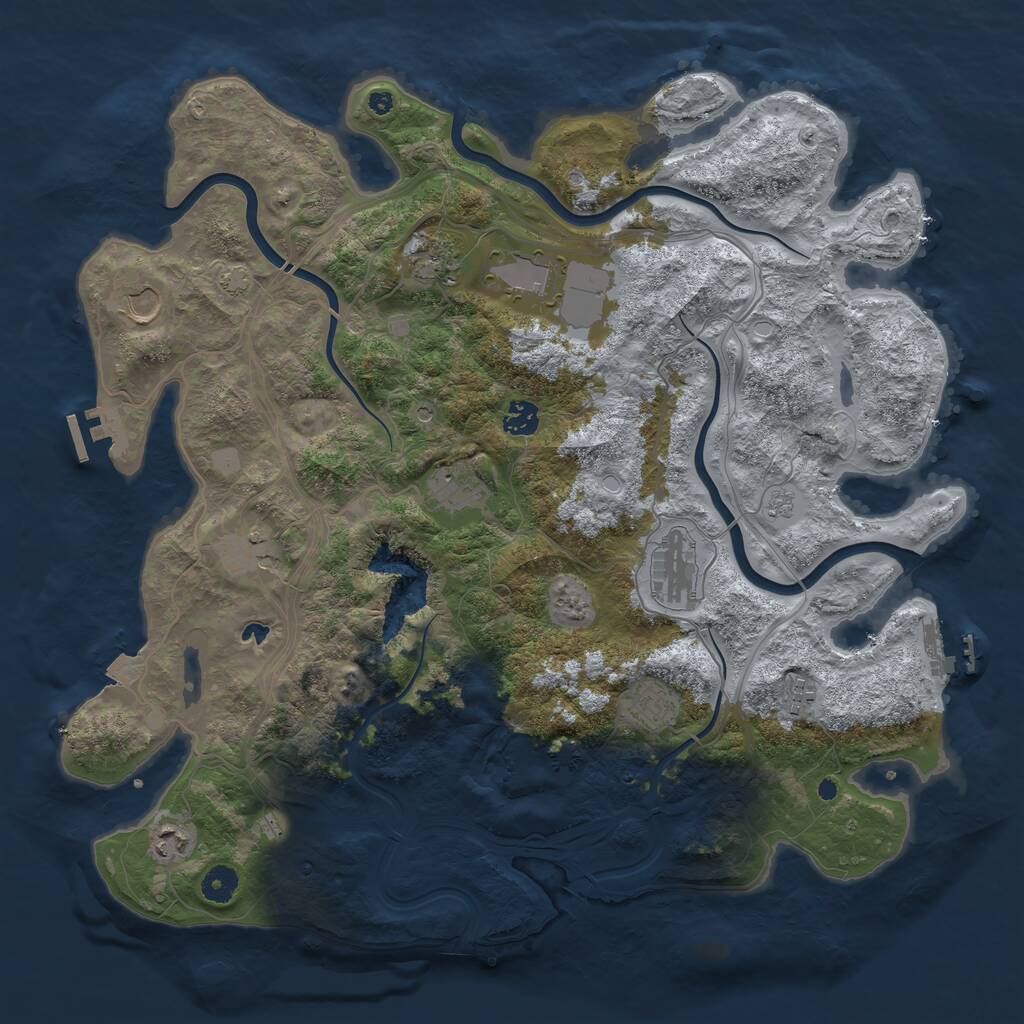 Rust Map: Procedural Map, Size: 4250, Seed: 270613632, 16 Monuments