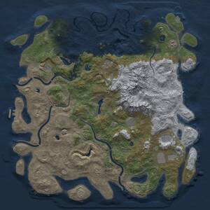 Thumbnail Rust Map: Procedural Map, Size: 5000, Seed: 1489516132, 16 Monuments