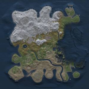 Thumbnail Rust Map: Procedural Map, Size: 3500, Seed: 738264350, 15 Monuments