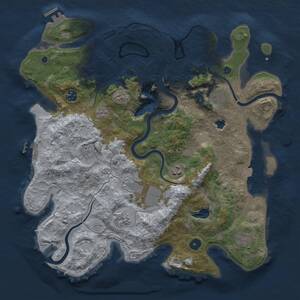 Thumbnail Rust Map: Procedural Map, Size: 4000, Seed: 1930813691, 14 Monuments