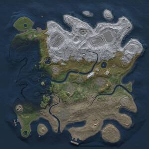 Thumbnail Rust Map: Procedural Map, Size: 3750, Seed: 108808504, 16 Monuments