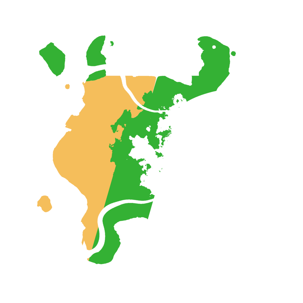 Biome Rust Map: Procedural Map, Size: 2500, Seed: 1951075474