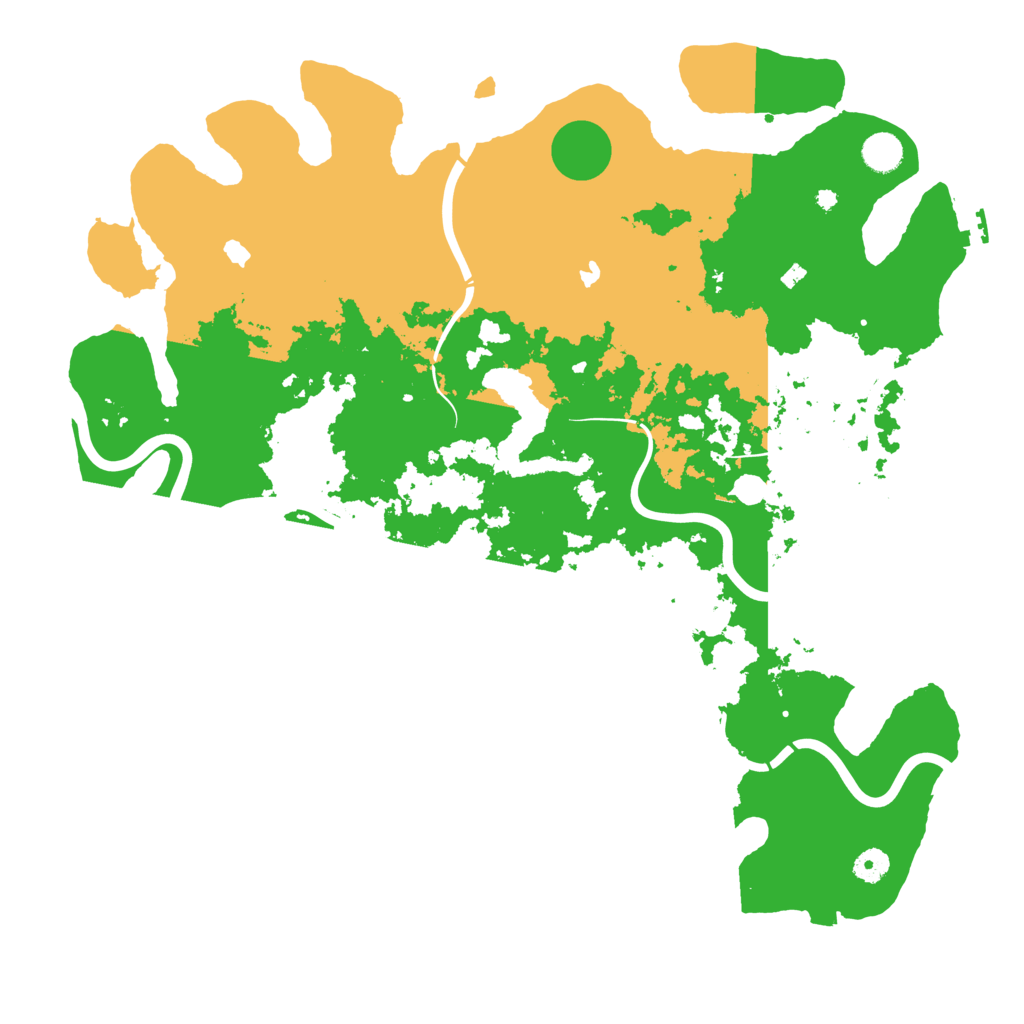 Biome Rust Map: Procedural Map, Size: 4500, Seed: 521595