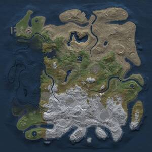 Thumbnail Rust Map: Procedural Map, Size: 4250, Seed: 424624795, 16 Monuments