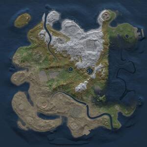 Thumbnail Rust Map: Procedural Map, Size: 3500, Seed: 61850734, 15 Monuments