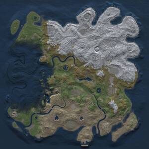Thumbnail Rust Map: Procedural Map, Size: 4500, Seed: 633186288, 16 Monuments