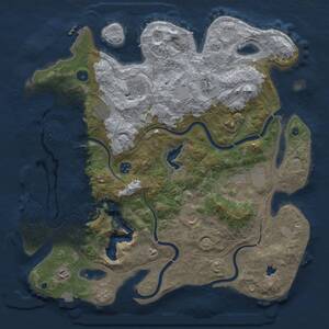Thumbnail Rust Map: Procedural Map, Size: 4350, Seed: 45398234, 14 Monuments