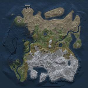 Thumbnail Rust Map: Procedural Map, Size: 3500, Seed: 1246402257, 15 Monuments