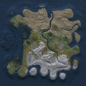 Thumbnail Rust Map: Procedural Map, Size: 3500, Seed: 972823917, 14 Monuments