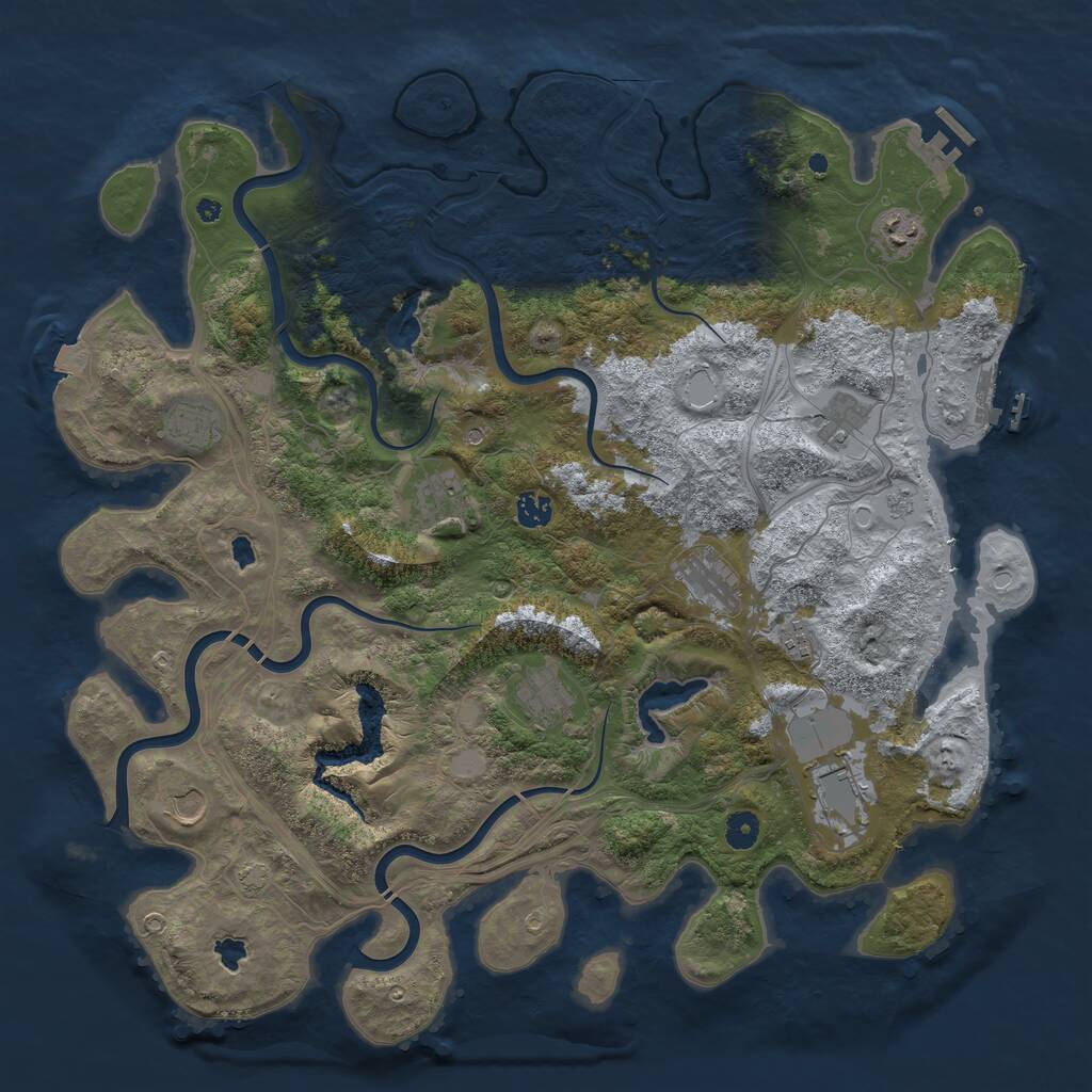 Rust Map: Procedural Map, Size: 4500, Seed: 1746141913, 16 Monuments