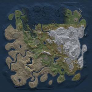 Thumbnail Rust Map: Procedural Map, Size: 4500, Seed: 1746141913, 16 Monuments
