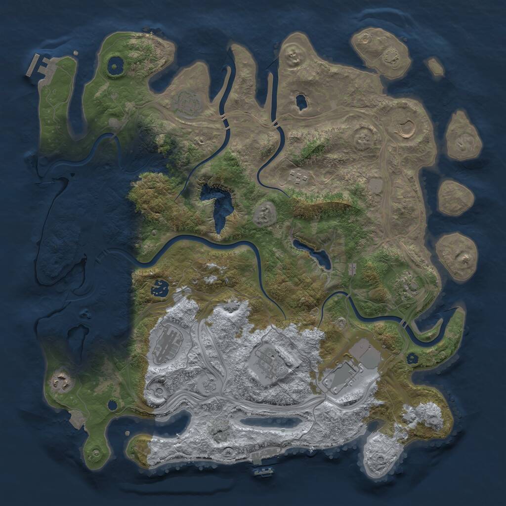 Rust Map: Procedural Map, Size: 4250, Seed: 509107213, 15 Monuments