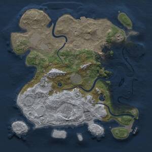 Thumbnail Rust Map: Procedural Map, Size: 3500, Seed: 1901641005, 14 Monuments