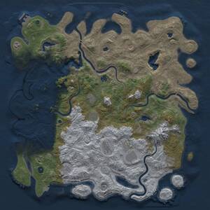 Thumbnail Rust Map: Procedural Map, Size: 5050, Seed: 47211, 17 Monuments