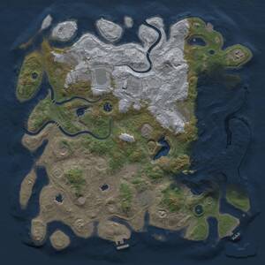 Thumbnail Rust Map: Procedural Map, Size: 4500, Seed: 93348419, 16 Monuments