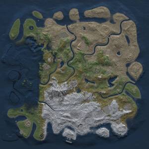Thumbnail Rust Map: Procedural Map, Size: 5000, Seed: 892432905, 16 Monuments