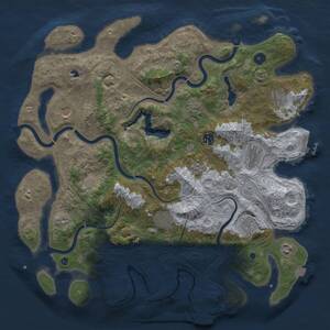 Thumbnail Rust Map: Procedural Map, Size: 4250, Seed: 249784344, 15 Monuments