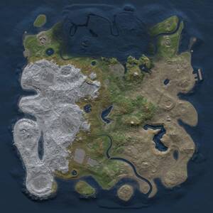 Thumbnail Rust Map: Procedural Map, Size: 4000, Seed: 314875042, 16 Monuments