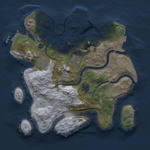Thumbnail Rust Map: Procedural Map, Size: 3000, Seed: 162352149, 11 Monuments