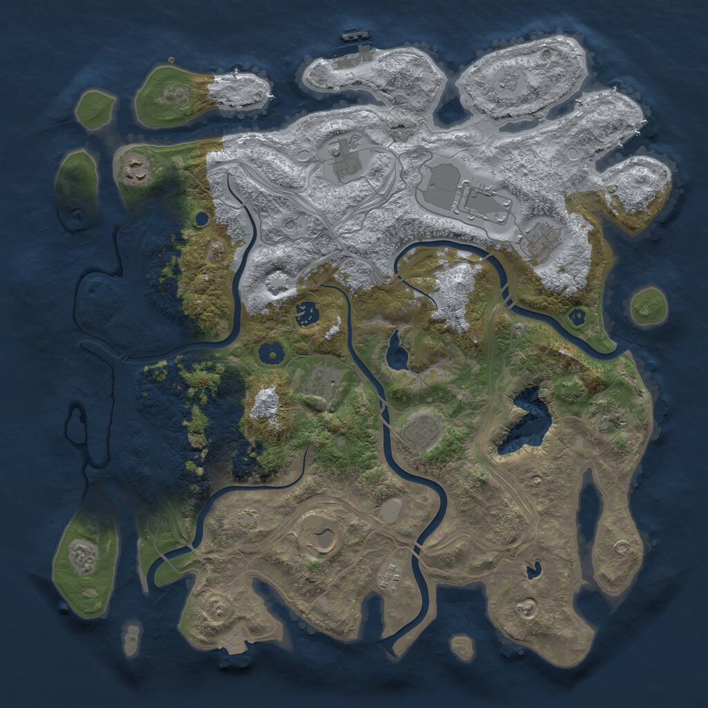 Rust Map: Procedural Map, Size: 4300, Seed: 1754564363, 15 Monuments