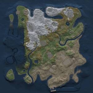 Thumbnail Rust Map: Procedural Map, Size: 3500, Seed: 787089472, 15 Monuments