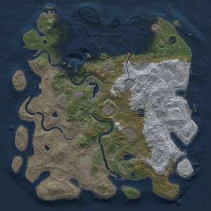 Thumbnail Rust Map: Procedural Map, Size: 4500, Seed: 1259139840, 17 Monuments