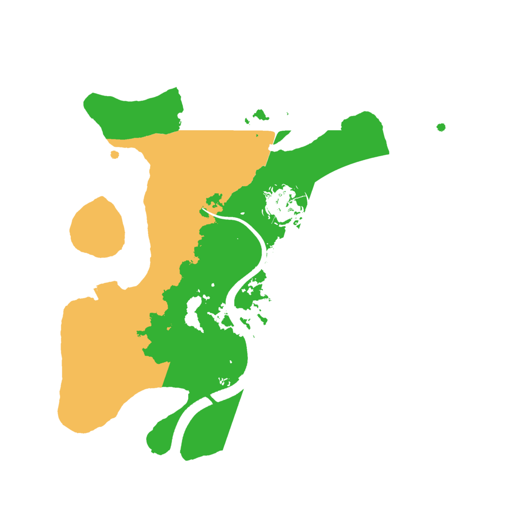 Biome Rust Map: Procedural Map, Size: 2500, Seed: 1275361092