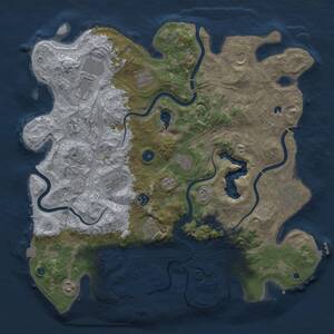 Thumbnail Rust Map: Procedural Map, Size: 4250, Seed: 2019003535, 17 Monuments