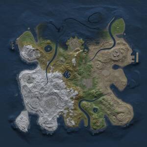 Thumbnail Rust Map: Procedural Map, Size: 3001, Seed: 1009, 12 Monuments