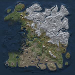 Thumbnail Rust Map: Procedural Map, Size: 4500, Seed: 1195932289, 16 Monuments