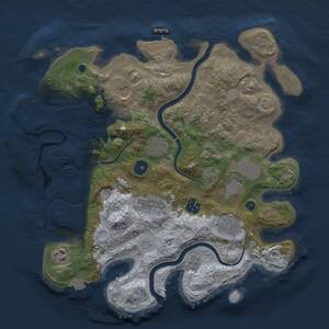 Thumbnail Rust Map: Procedural Map, Size: 3500, Seed: 144, 15 Monuments