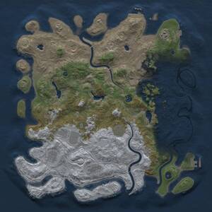 Thumbnail Rust Map: Procedural Map, Size: 4500, Seed: 555255887, 16 Monuments