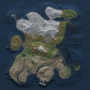 Thumbnail Rust Map: Procedural Map, Size: 2777, Seed: 49999, 9 Monuments