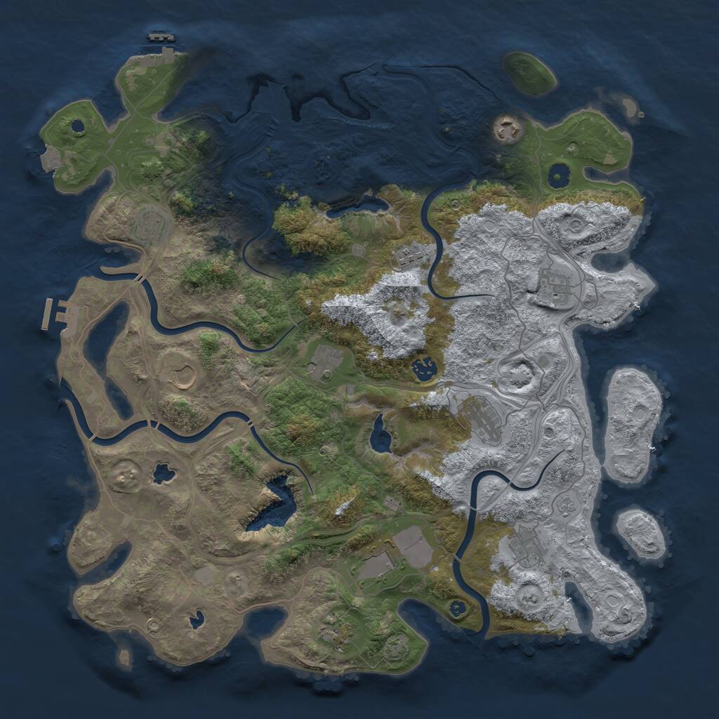 Rust Map: Procedural Map, Size: 4500, Seed: 786915698, 17 Monuments