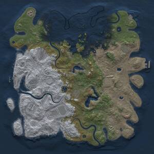 Thumbnail Rust Map: Procedural Map, Size: 4500, Seed: 32871701, 17 Monuments