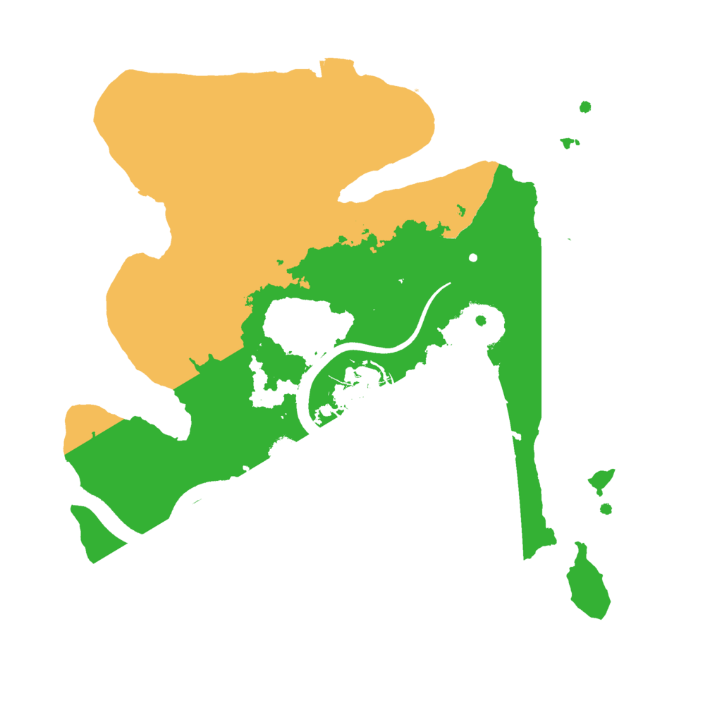 Biome Rust Map: Procedural Map, Size: 2500, Seed: 44801175