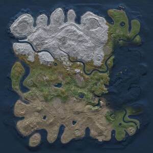 Thumbnail Rust Map: Procedural Map, Size: 4500, Seed: 900412716, 17 Monuments