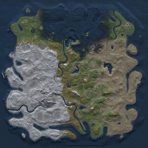 Thumbnail Rust Map: Procedural Map, Size: 5300, Seed: 1264446489, 17 Monuments