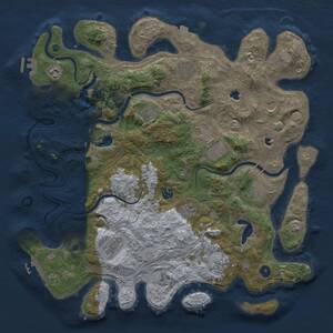Thumbnail Rust Map: Procedural Map, Size: 4500, Seed: 186086367, 17 Monuments