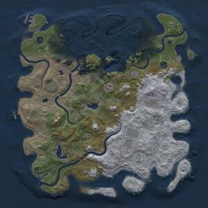 Thumbnail Rust Map: Procedural Map, Size: 4500, Seed: 812148721, 14 Monuments