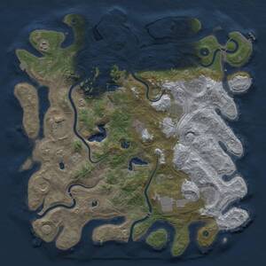 Thumbnail Rust Map: Procedural Map, Size: 4500, Seed: 504612664, 17 Monuments