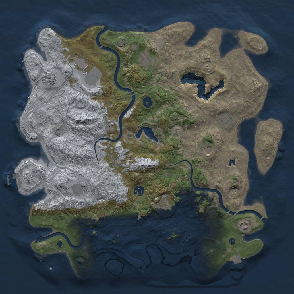 Rust Map: Procedural Map, Size: 4250, Seed: 742747808, 15 Monuments
