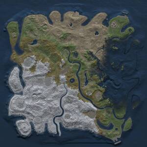 Thumbnail Rust Map: Procedural Map, Size: 4500, Seed: 987183078, 17 Monuments