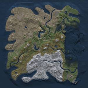 Thumbnail Rust Map: Procedural Map, Size: 4500, Seed: 830012984, 16 Monuments